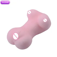Quyue Huge Titty Sex Doll Male Masturbator 3D Real Pussy Tight Vagina Asshole Real Touch Masturbador Sex Toy for Men