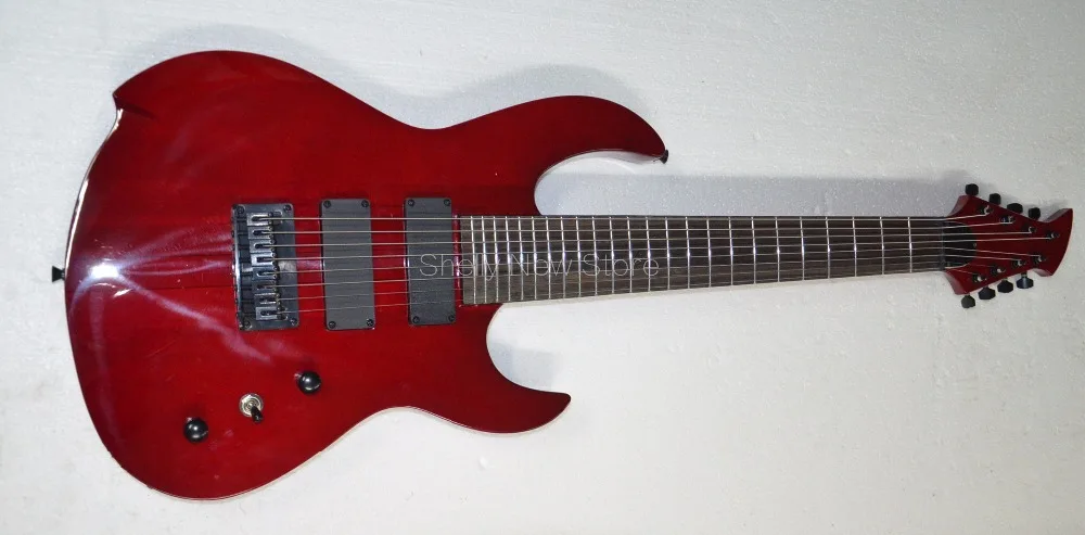 

Shelly new store factory custom red 8 strings maple neck through 24 frets electric bass guitar musical instruments guitarra shop