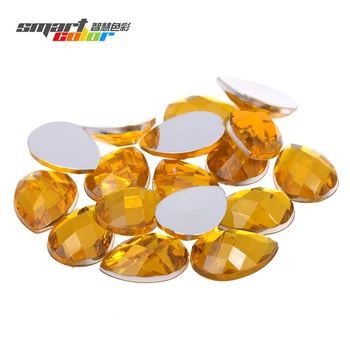 

10x14mm 1000pcs Tear Shape Flatback Earth Facets Craft Gems Acrylic Rhinestone Strass High Shine DIY Nail Art Decorations