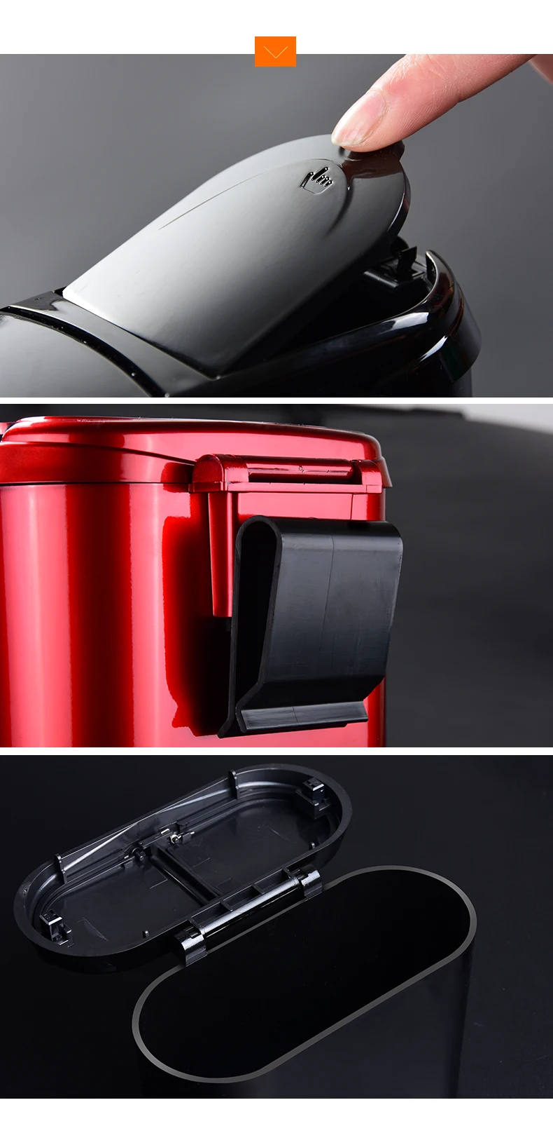 car trash bin Mini garbage can car interior trash bag fashion rubbish Holder Hook Plastic basket supplies multifunc accessories