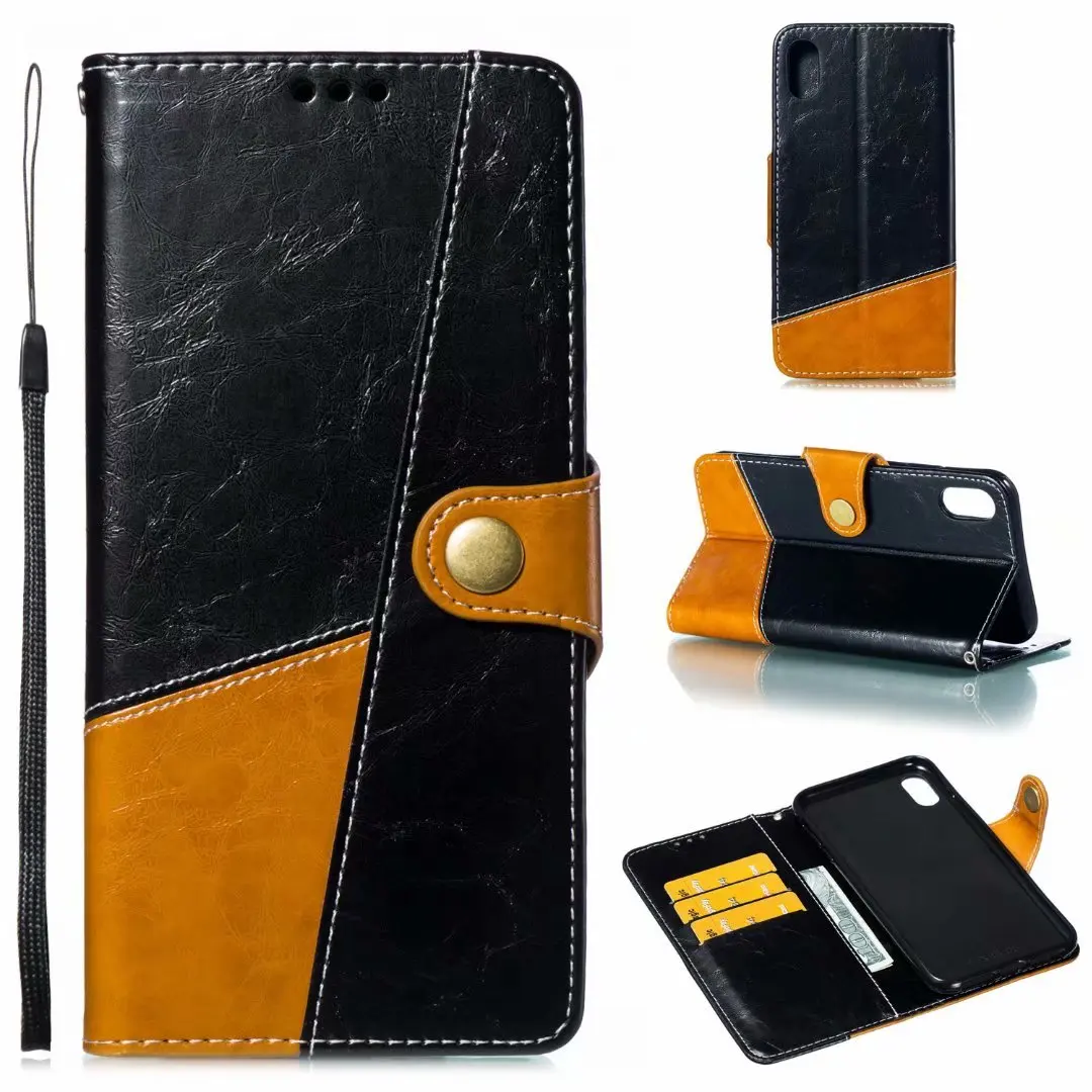

For iPhoneXS Max XR iphone7plus 6s plus 8 5se Luxury PU Leather Wallet Magnetic Cover For samsung s8plus/s9/s7edge/note8/9 case