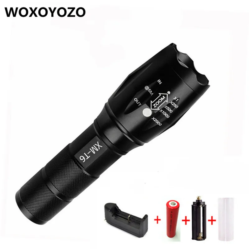 4000 Lumens Zoomable LED Flashlight Torch Waterproof Zoom CREE LB XL T6 LED Flash Light 18650