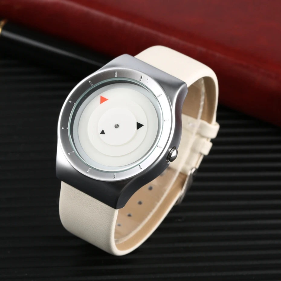 PAIDU Watch Men Creative Watches Unique Triangle Pointer Turntable Dial Quartz Watch Mens Watches erkek kol saati heren horloge