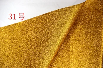 

Golden Synthetic PVC glitter leather vinyl fabric material