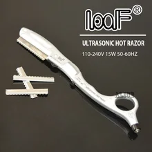 LOOF Ультразвуковая Горячая вибрационная Бритва для стрижки волос с 10 шт. запасных лезвий Инструменты для укладки волос