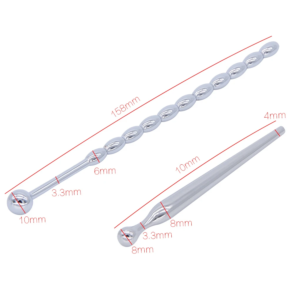 DOMI 2pcs Stainless Steel Catheter Sounds Small Urethral Penis Masturbators Plug Men Sex Toys
