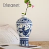 Blue and White Ceramic Vase Design Porcelain Flower Ancient Chinese Figure Story Pattern Vase Handmade Jingdezhen Flower Vases 2