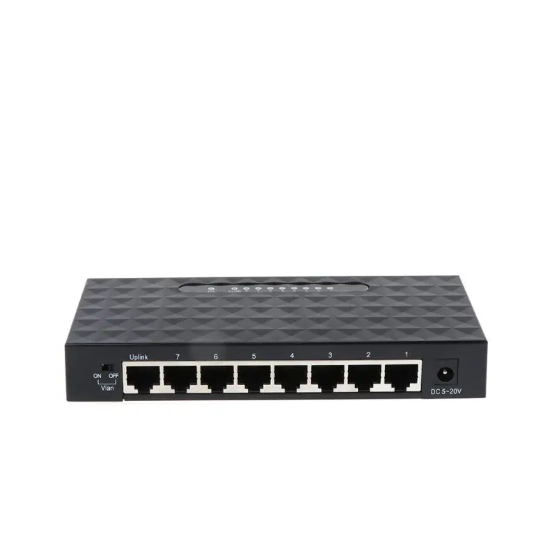 8-Порты и разъёмы RJ45 10/100/1000 Мбит/с Gigabit Ethernet Настольный штепсельная вилка американского стандарта сетевой коммутатор