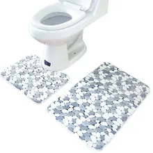 Минимализм каменный узор 2 шт коврик Memory Foam коврик для ванной комнаты Набор ковриков коврики для ванной комнаты# G