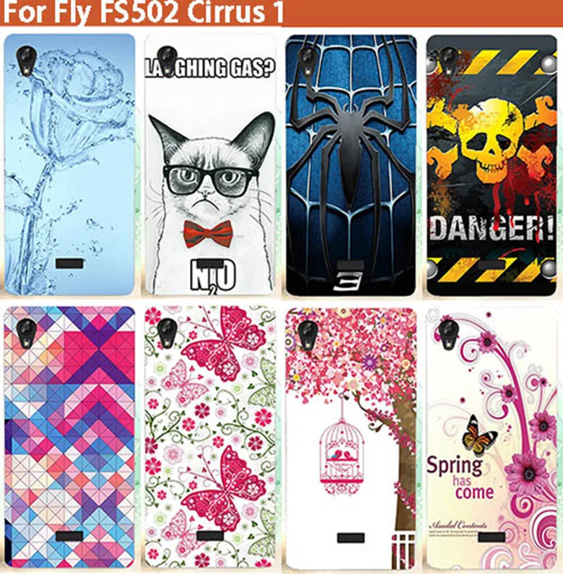 HOT ! 8 Stylish Cover For Fly FS502 Cirrus 1 Painting Case Lovely Cartoon New Design case FLY Top quality | Мобильные телефоны и