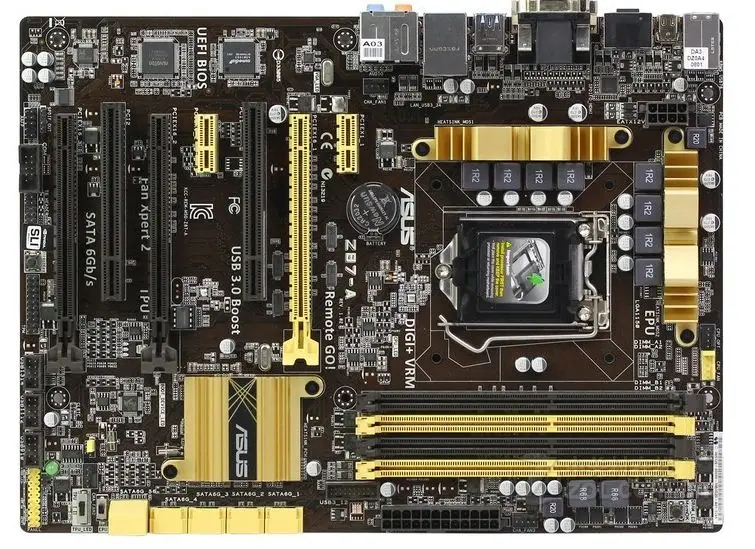 Б/у для Asus Z87-A оригинальная материнская плата Z87 Socket LGA 1150 i7 i5 i3 DDR3 32G SATA3 USB3.0 ATX |