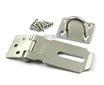 

House Fitting Stainless Steel Padlock Hasp Staple Set 40mm x 85mm Come With Screws