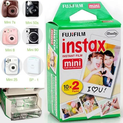 Genuine 50 Sheets White Edge Fuji Fujifilm Instax Mini 8 Film For 7s /9/70/90/25 sp-1 300 Instant Cameras Photo Paper