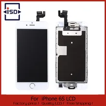 1PCS White LCD Display For Apple iPhone 6S Touch Screen Digitizer Frame Full Set Assembly Replacement + Home Button + Camera