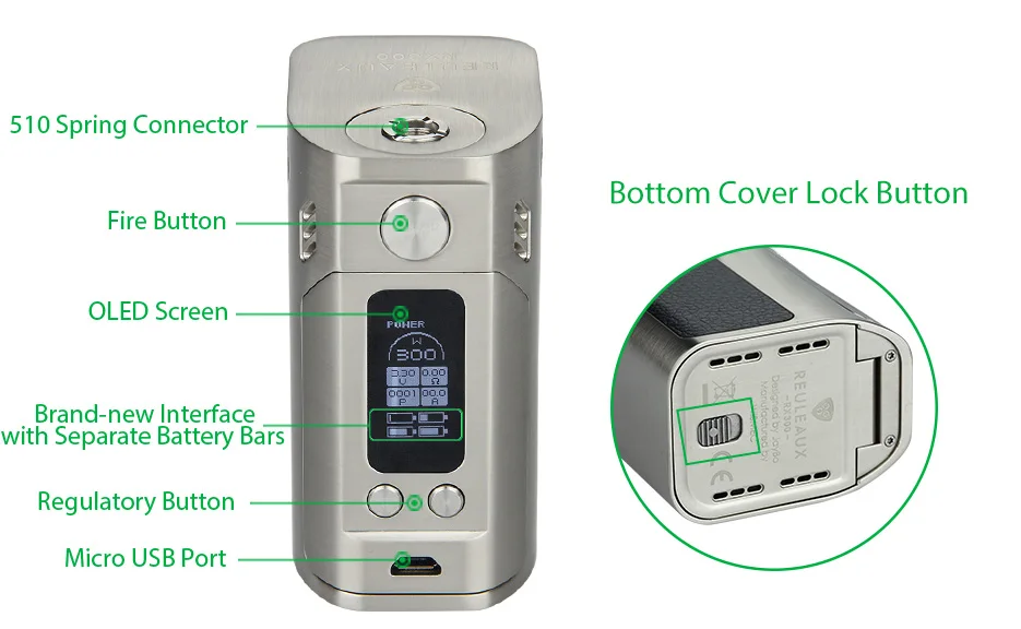 WISMEC Reuleaux RX300 TC Express Kit W/O Battery