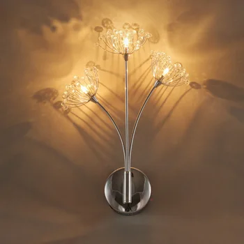 

Modern Simple LED Crystal Wall Lamp Living Room Dining Room Bedroom Lamp Creative Cafe Club KTV Dandelion Lamp Free Shipping