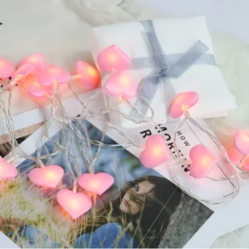 

New Hot 1 Pcs LED String Lights Heart Shape Hanging Wedding Party Bedroom Festivals Decoration