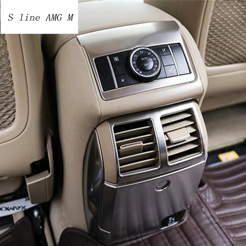 

Car Styling Rear Armrest box vent frame outlet decoration cover stickers Trim for Mercedes Benz R Class W251 R300 320 350 400