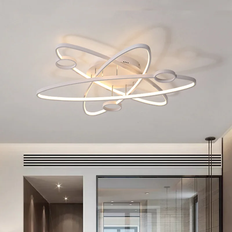 

Aluminum Wave Ceiling Lights LED Lamp for living room AC85-265V lamparas de techo Modern LED Dimming Ceiling Lamp for bedroom