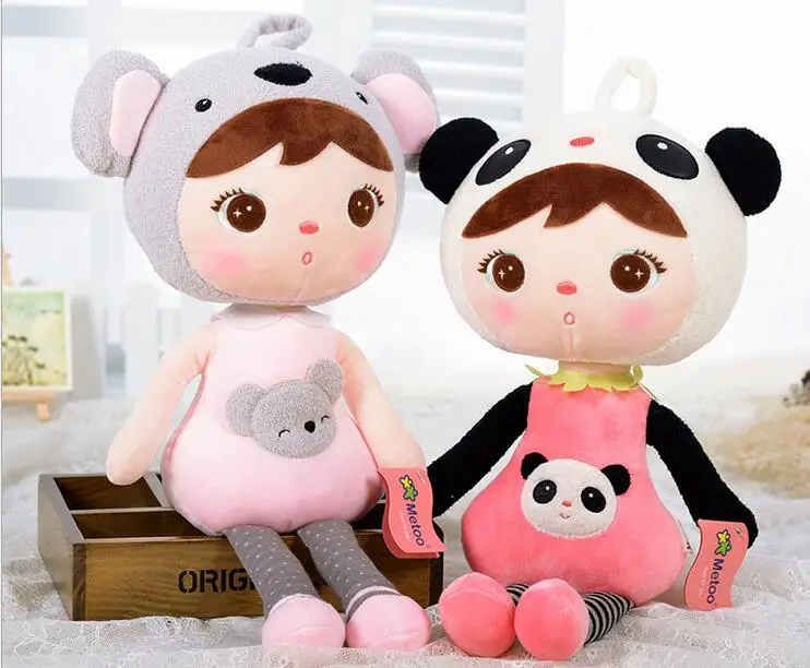 49 см кукла Metoo, плюшевая, милая, милая, мягкая, детские игрушки для девочек, подарок на день рождения, Рождество, милая девочка, кеппель, кукла панда