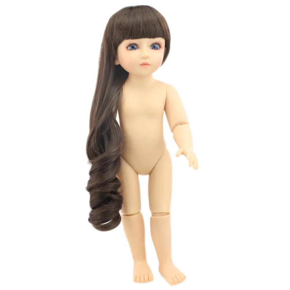 Long Hair Doll 18 inch Lifelike Baby Full Silicone Body Ball Jointed
