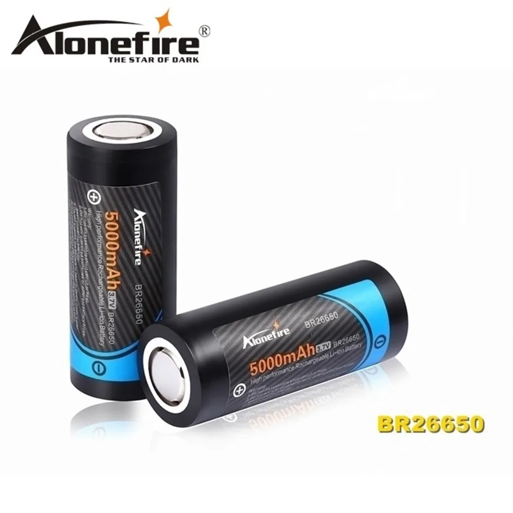 

AloneFire BR26650 Rechargeable Li-ion 5000mAh 3.7v 26650 Battery