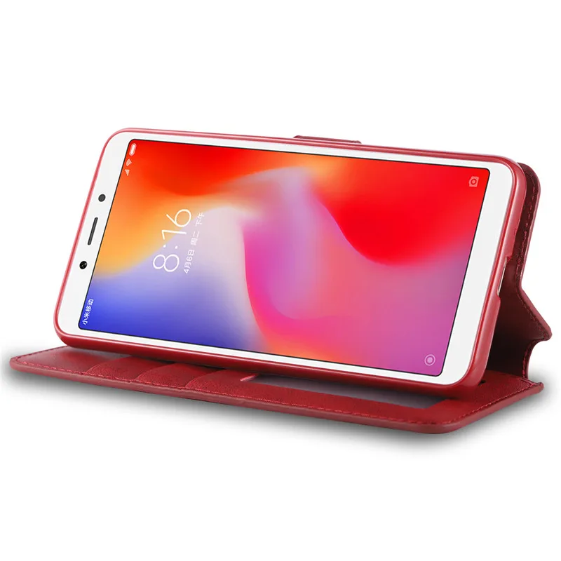 Для Xiaomi Redmi 6A чехол из натуральной кожи с откидной крышкой чехол-бумажник для Xiaomi Redmi 6A держатель для карт чехол для Redmi 6A