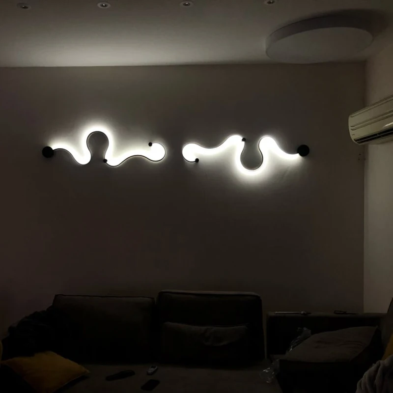 Günstig Wand licht foyer führte leuchte schlange geformt wand lampe decke lampen moderne glanz zauberstab lampe decke linie licht led leuchten wohnzimmer