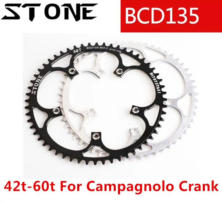 

Stone 135BCD Round 42/44/48/50/52/54/56/60T MTB Road Mountain Bike Cycling Chainwheel Crankset Crank Bicycle Tooth Plate For CP