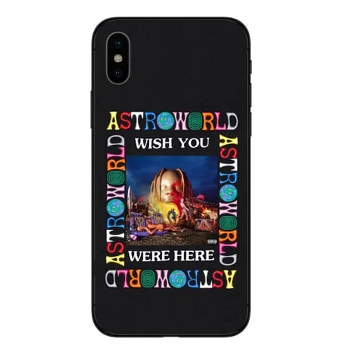 Чехол для телефона с Трэвисом Скоттом Astroworld, для Apple iPhone X, 8, 8 Plus, 7, 7 Plus, 6, 6S Plus, 5 5S, SE, мягкий силиконовый черный чехол