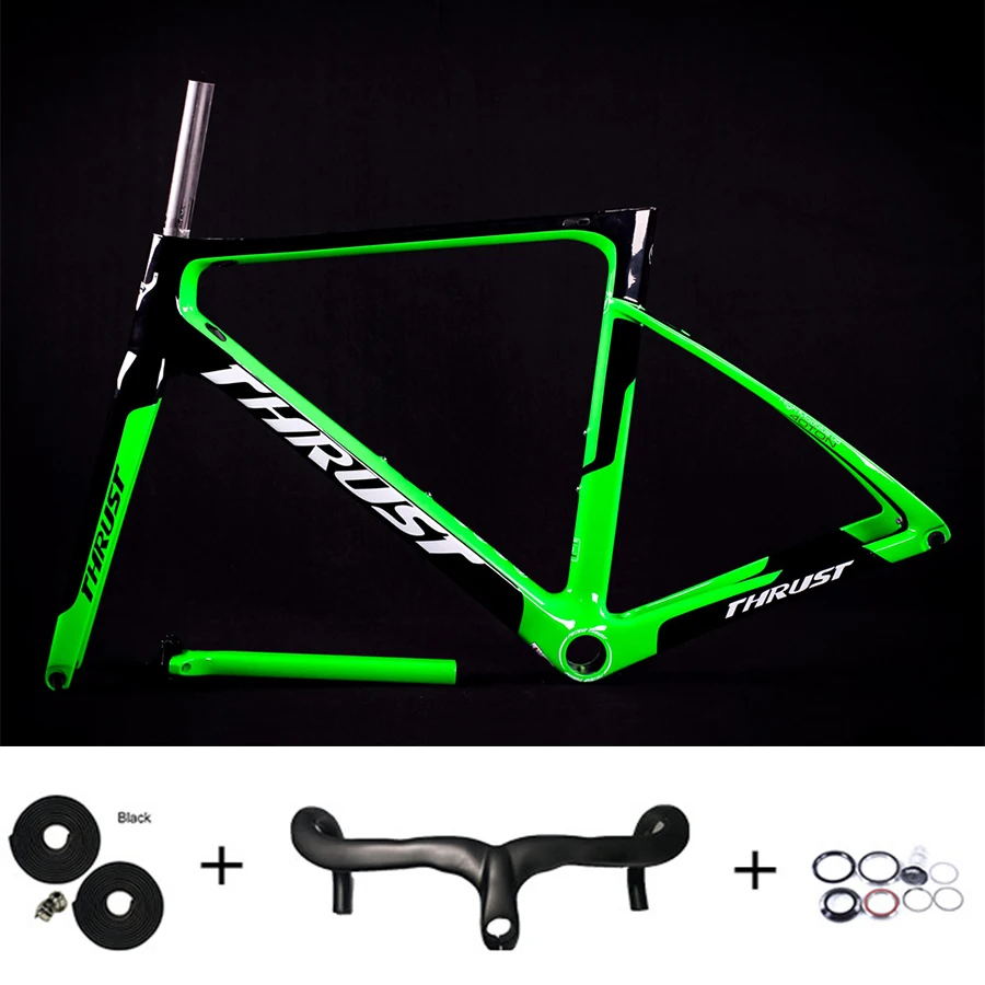 Flash Deal Carbon Road Frame T1000 Carbon Fiber Bike Frame   Carbon Frame with 3K Integrated Handlebar  Carbon  Road  Frame 5