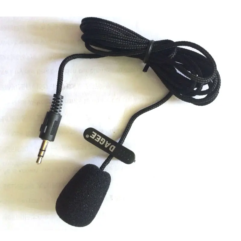 Портативный петличный мини микрофон Dagee DG 001MIC высококачественный с зажимом для