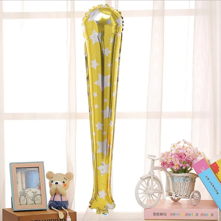 2pcs/lot Large aluminum foil balloons baseball bat cartoon bat balloons
