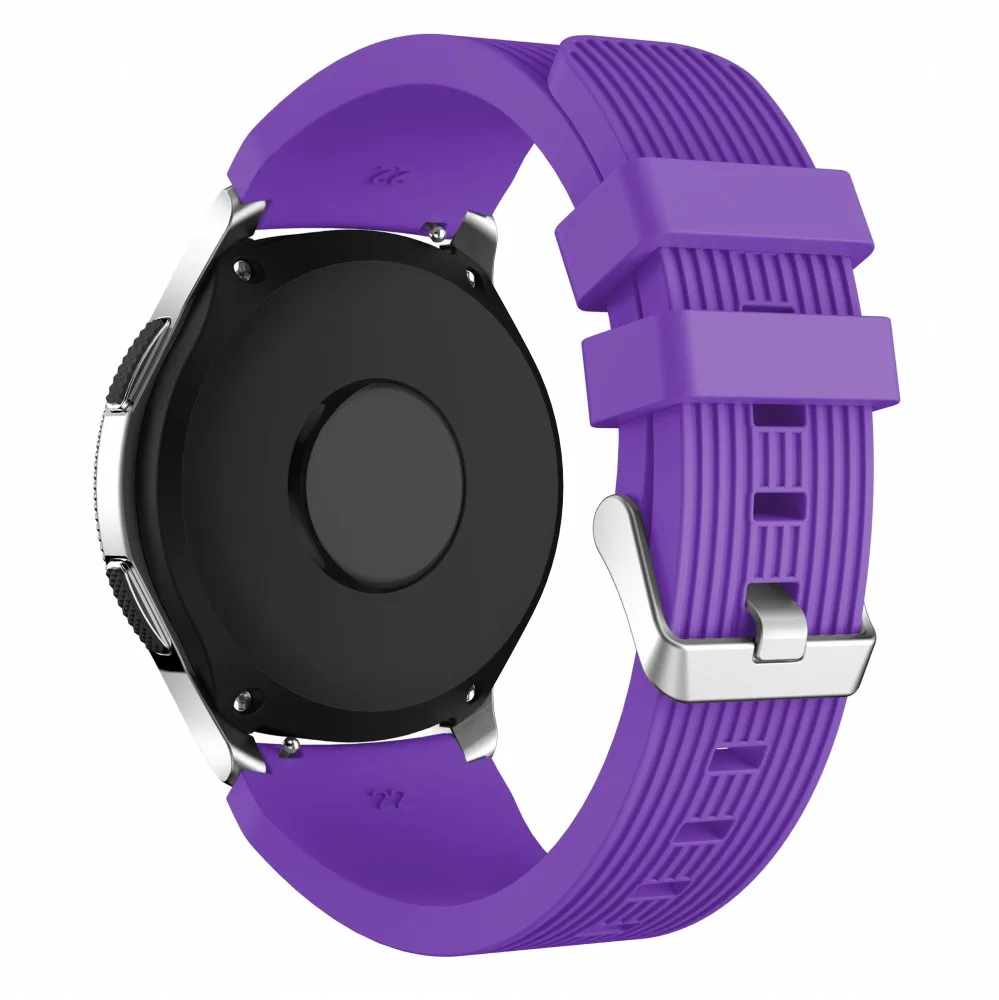 Высококачественный мягкий силиконовый браслет для samsung Galaxy Watch 46 мм SM-R800 ремешок Замена резины браслетный ремешок для часов