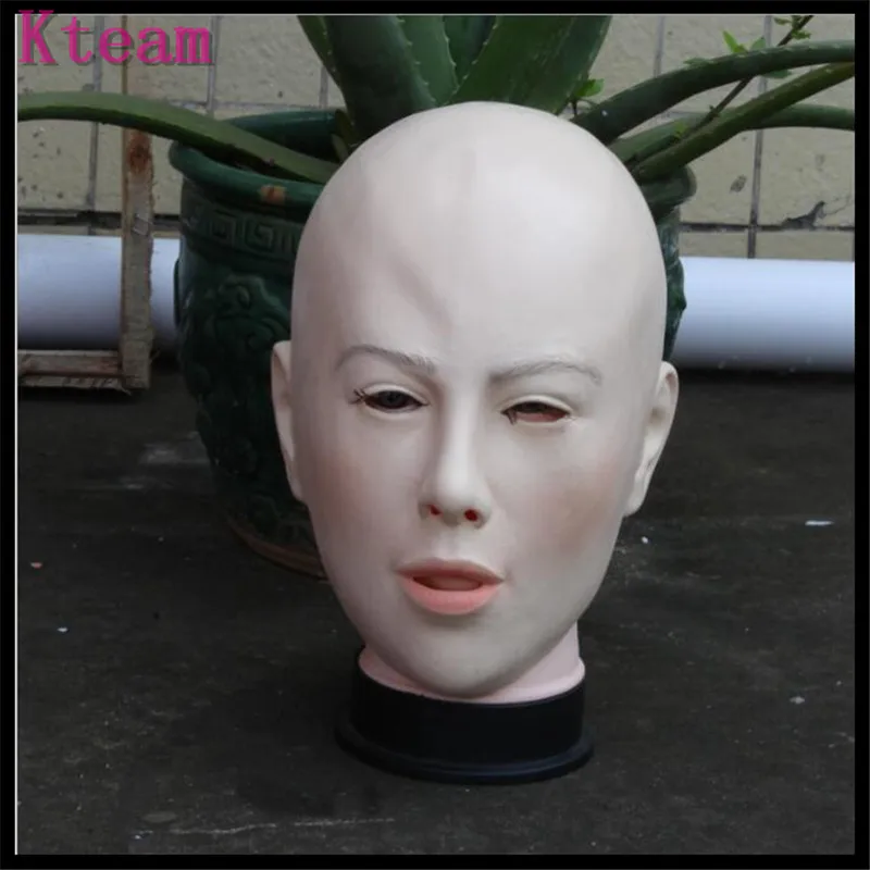 Top Grade Latex Handmade Silicone Sexy And Sweet Full Head Female