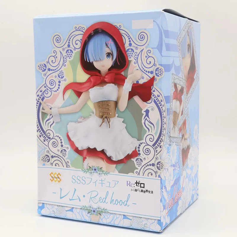 22CM Japanese anime figure ReLife in a different world from zero RamRem red hat action figure collectible model toys for boys (3)
