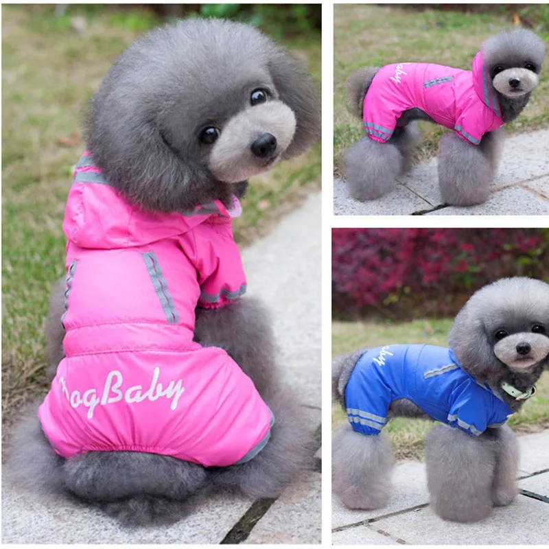 

Breathable Mesh Dog Raincoat Waterproof Lightweight Puppy Jacket Coat Overalls Reflective Rainwear Clothes for Pitbull Pug Pet