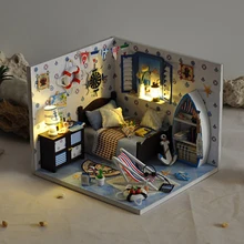 Подарки бренд DIY кукольные домики Деревянный Кукольный дом унисекс 3d кукольный домик мебель кукольный домик миниатюрная мебель ремесла TW11