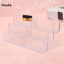 Лучшая рекламная акция, акриловый пластик, 6 карманов, настольный бизнес держатель для карт, дисплей, подставка, Настольная полка, подходит для офиса, школы, аксессуары