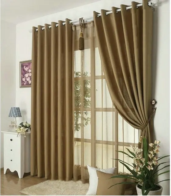 Online New Arrival Solid Color Curtains For Living Room Plain New Arrival Solid Color Curtains For Living Room Plain Voile 9 Colors Grey Burgundy Yellow Violet White Shade Drapery
