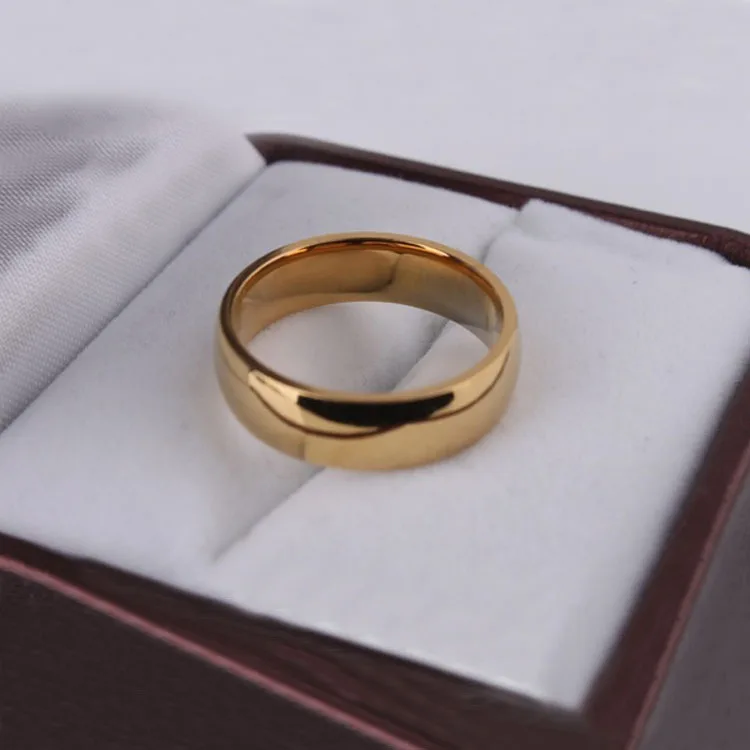 Мода темперамент гладкие, из нержавеющей стали золотое серебрянное кольцо юбилей Свадебные Кольца для женщин подарок для жены