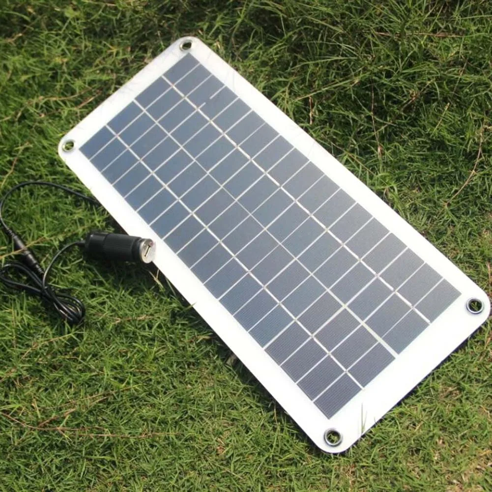 

20W Solar Panel 12V to 5V Battery Charger USB for Car Boat Caravan Power Supply QJ888