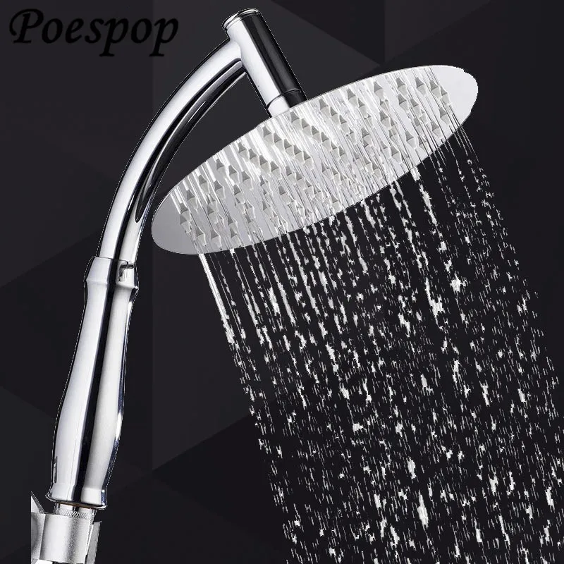 POSEPOP 4/6/8 inch Stainless Steel Rainfall Shower Head Bathroom Square/round Showerhead Faucet