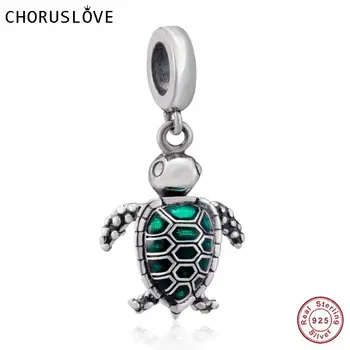

Choruslove Hot Sale New 925 Sterling Silver Sea Turtle Dangle fits European Style Bracelets for Girl Birthday Gift SS3696