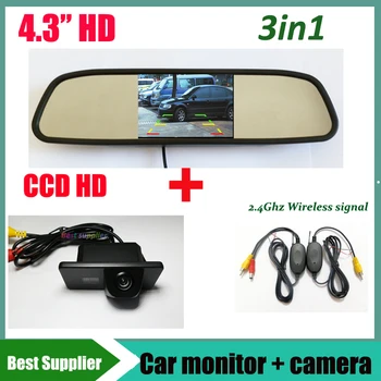 

4.3inch car monitor +2.4G wireless CCD car reverse rear view Parking camera For BMW E39 E46 E90 E53 3 Series 5series 7 series x6