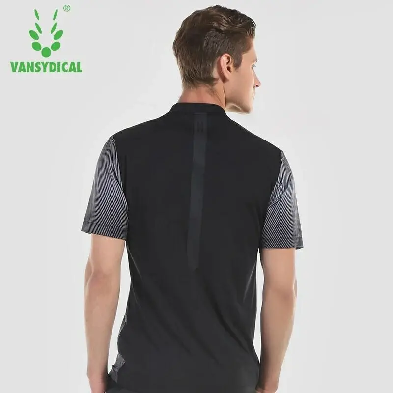Vansydical رجال الرياضة بولو شيرت بلايز قصيرة الأكمام الغولف بالقميص سريعة الجافة في لياقة تجريب تنس الركض الرياضية