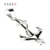 CLUCI – pendentif à breloques en argent Sterling 925 pour femmes, collier en forme d'ancre avec perles à monter, bijoux fins SP018SB ► Photo 2/4