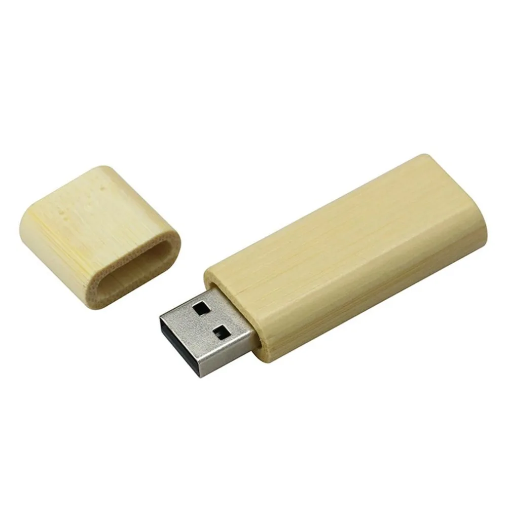 Большой Ёмкость Прямоугольник Бар Форма Bamboo USB 2,0 Flash Memory Stick, Ручка U диск флешки для ноутбуков с брелок