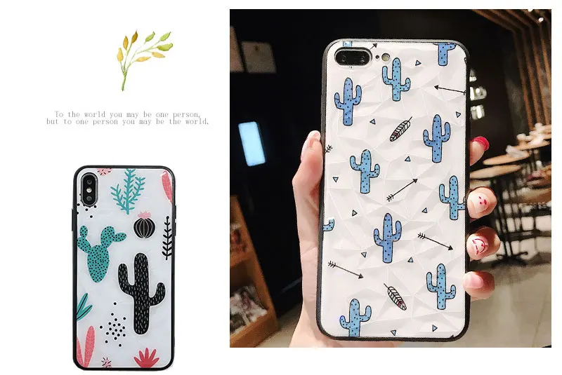Cactus Soft Phone Case For iPhone 6 6 S Plus 7 7Plus Fundas Cover Case For iPhone 8 8 Plus X XS XR Max 6S Cases Coque Capinha (13)