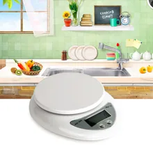 Цифровой Весы 5000 г/1 г 5 кг Еда Диеты Почтовый Кухонные весы Баланс измерения Вес электронный Весы